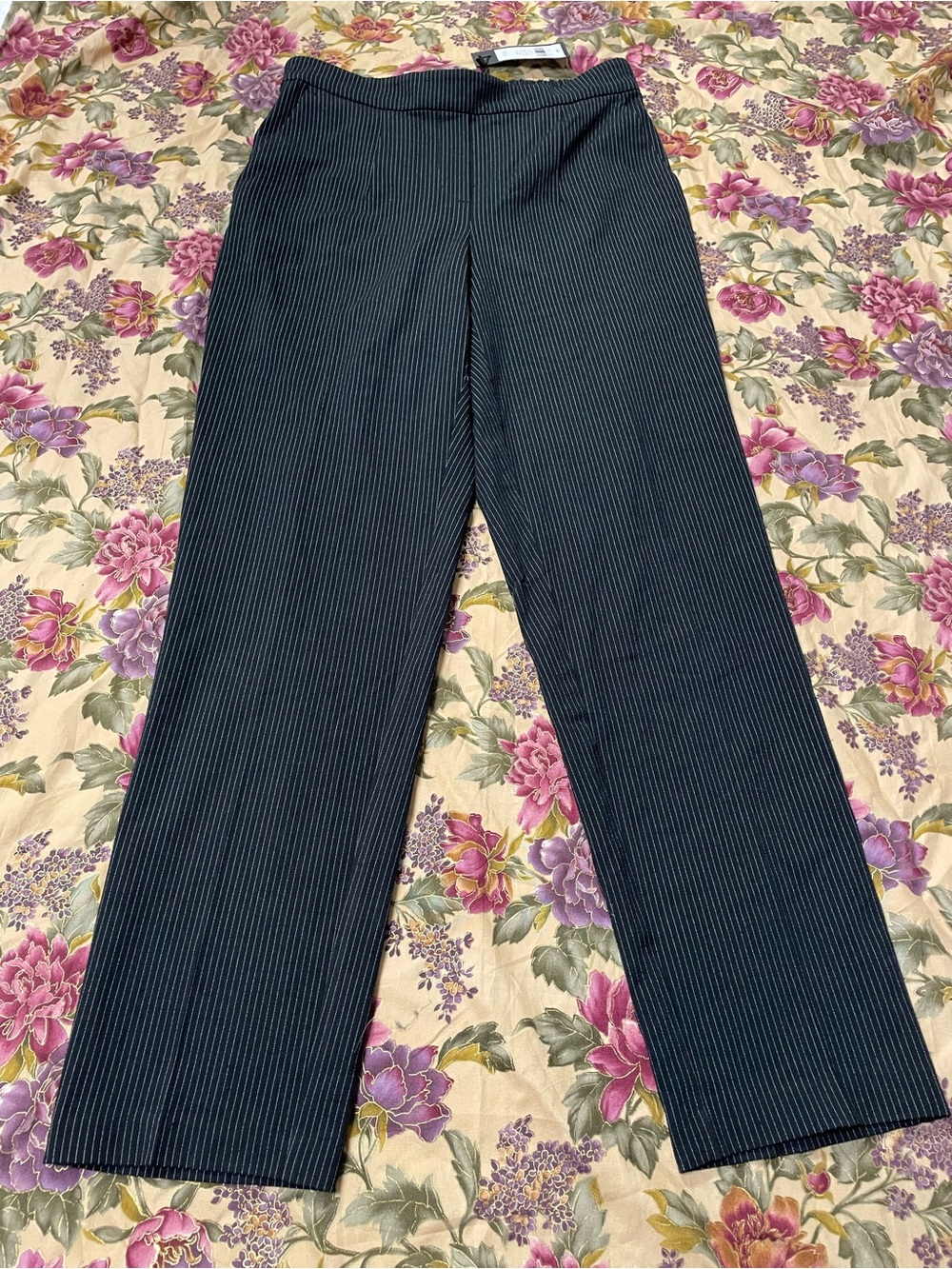 Dynamite Pinstripe Pants Black Cindy Pull-On Cigarette XS NWT